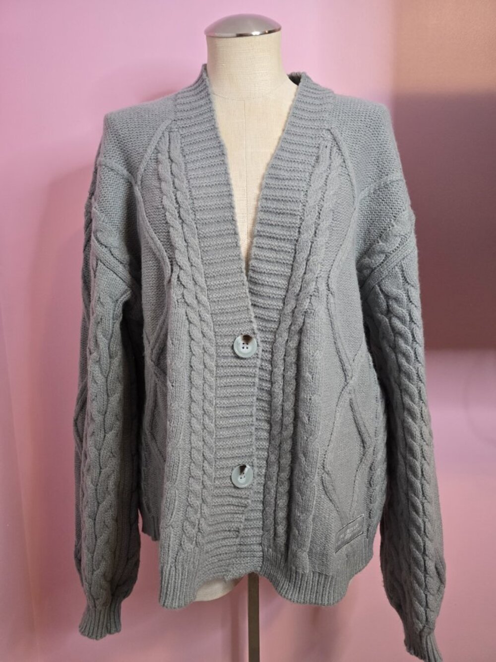 Taylor Swift Cardigan Tortured Poets Department Merch Gray Sweater Womens XL/2XL